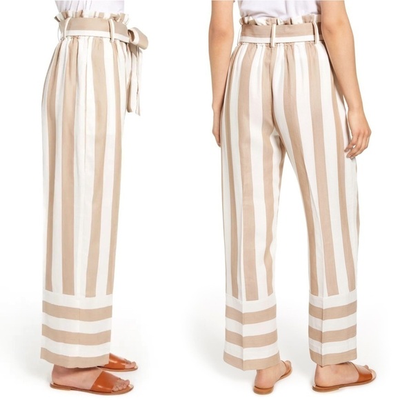 J. Crew Point Sur Stripe Paperbag Waist Pants - Picture 5 of 14